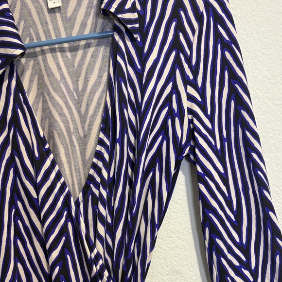 Diane Von Furstenberg Maternity geometric Long Sleeve Dress Medium - Picture 3 of 11